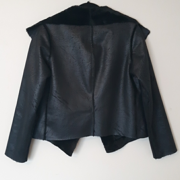 ISDA & CO. Faux fur shearling black coat size s - Picture 12 of 13